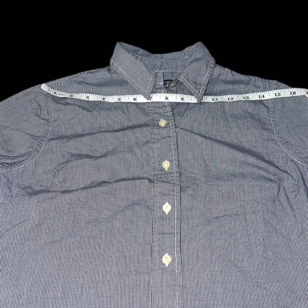 SOLD Ralph Lauren Polo Jeans Co. Short Sleeve Button Down Gingham Checked Top, S - Picture 7 of 15